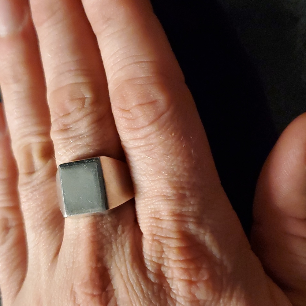 Sterling Silver Monogram Style Ring - image 1